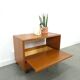 Meuble audio TV sur roulettes design danois en teck Dyrlund