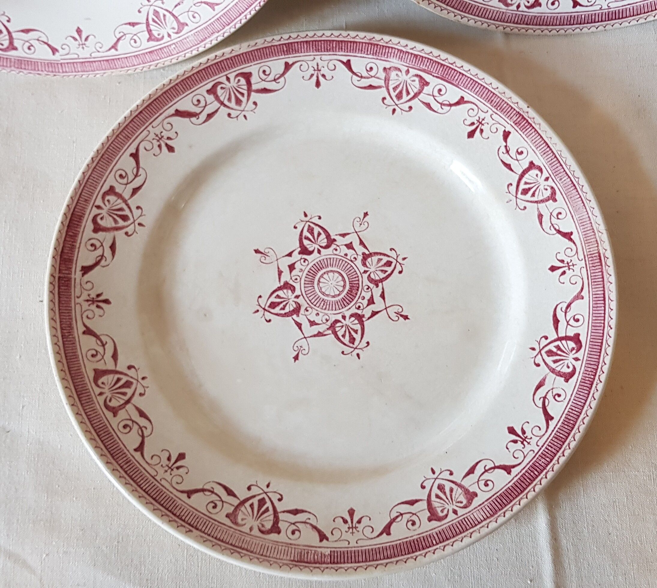3 plates of pink iron earth "amiral"