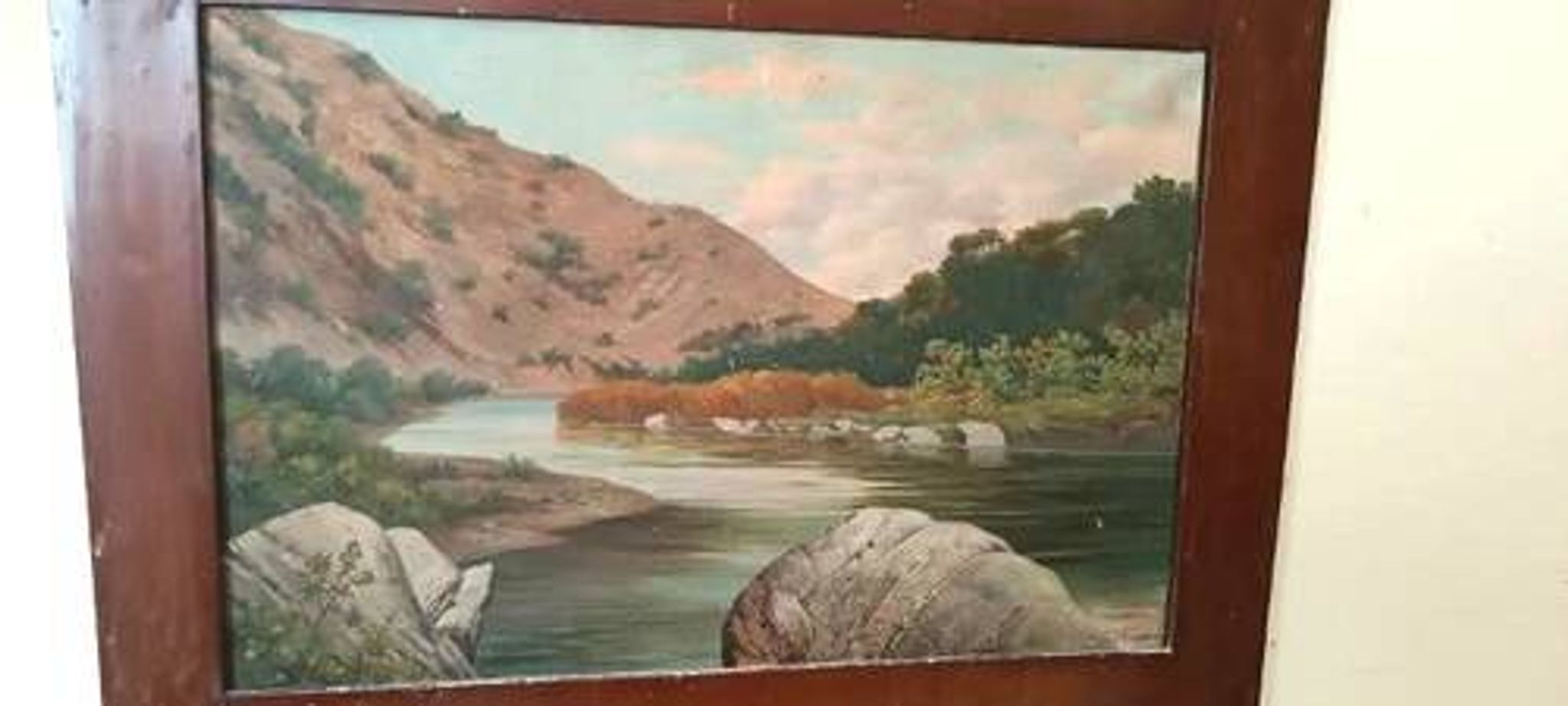 Antique Landscape Painting Oil on Canvas Ercole Benussi (Milan 1844)