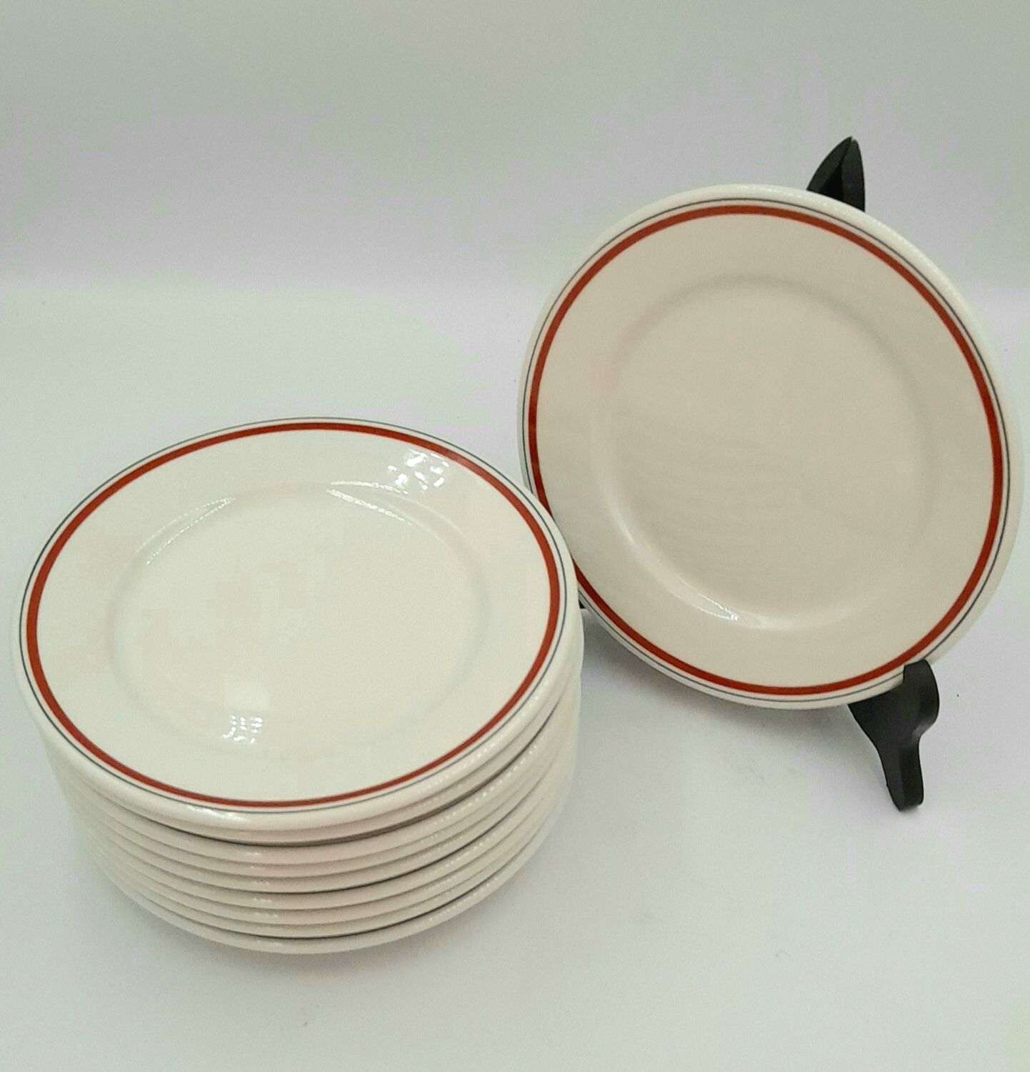 Lot 10 dessert plates bistrot porcelaine d'auteuil series j. lobjoy