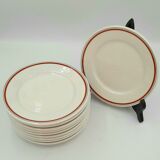 Lot 10 dessert plates bistrot porcelaine d'auteuil series j. lobjoy