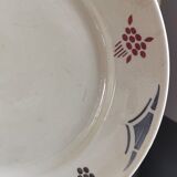 4 old mismatched plates Gien, St Amand, K&G Lunéville
