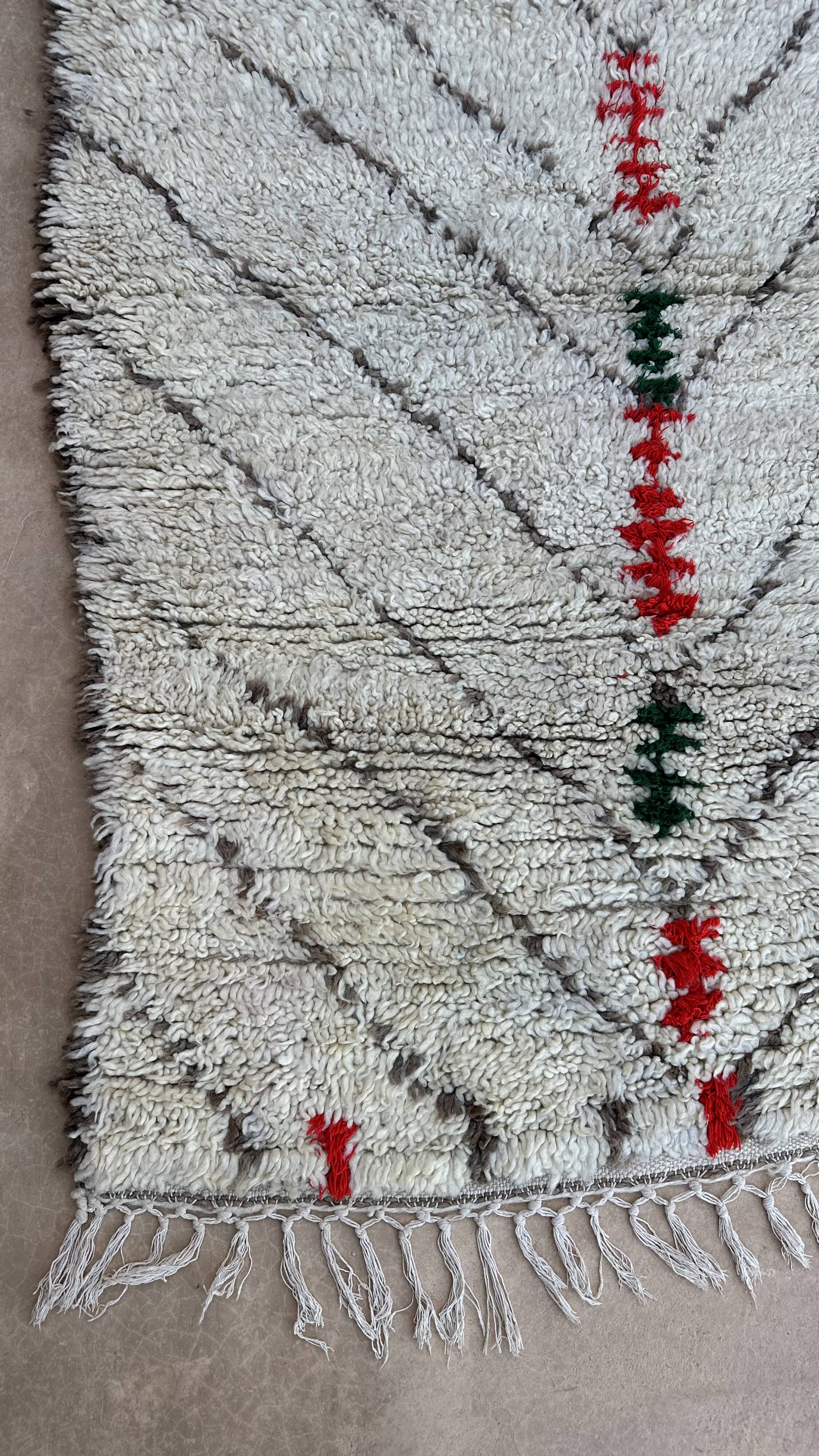 Tapis marocain beige - 103 x 253 cm