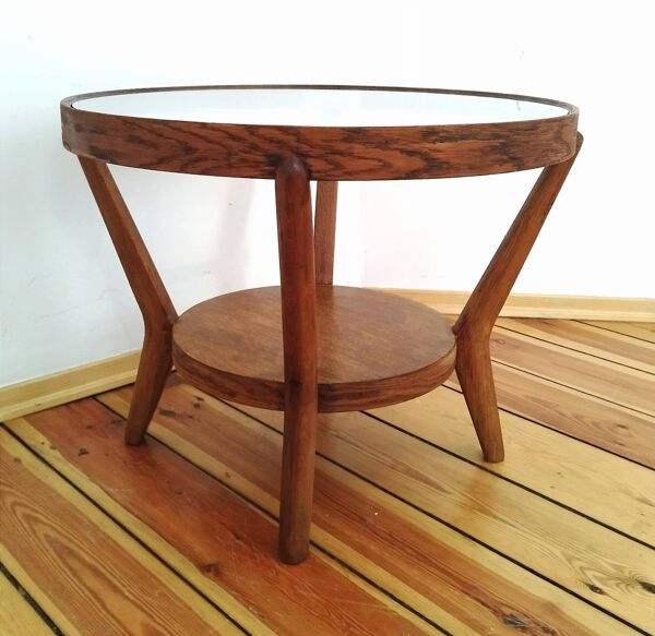 Table basse attribuée à K. Kozelka pour Interier Praha, Ancienne Tchécoslovaquie, années 1930