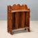 Small portable antique library in carved walnut, 19th century.