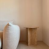 bedside table side table travertine marble end table