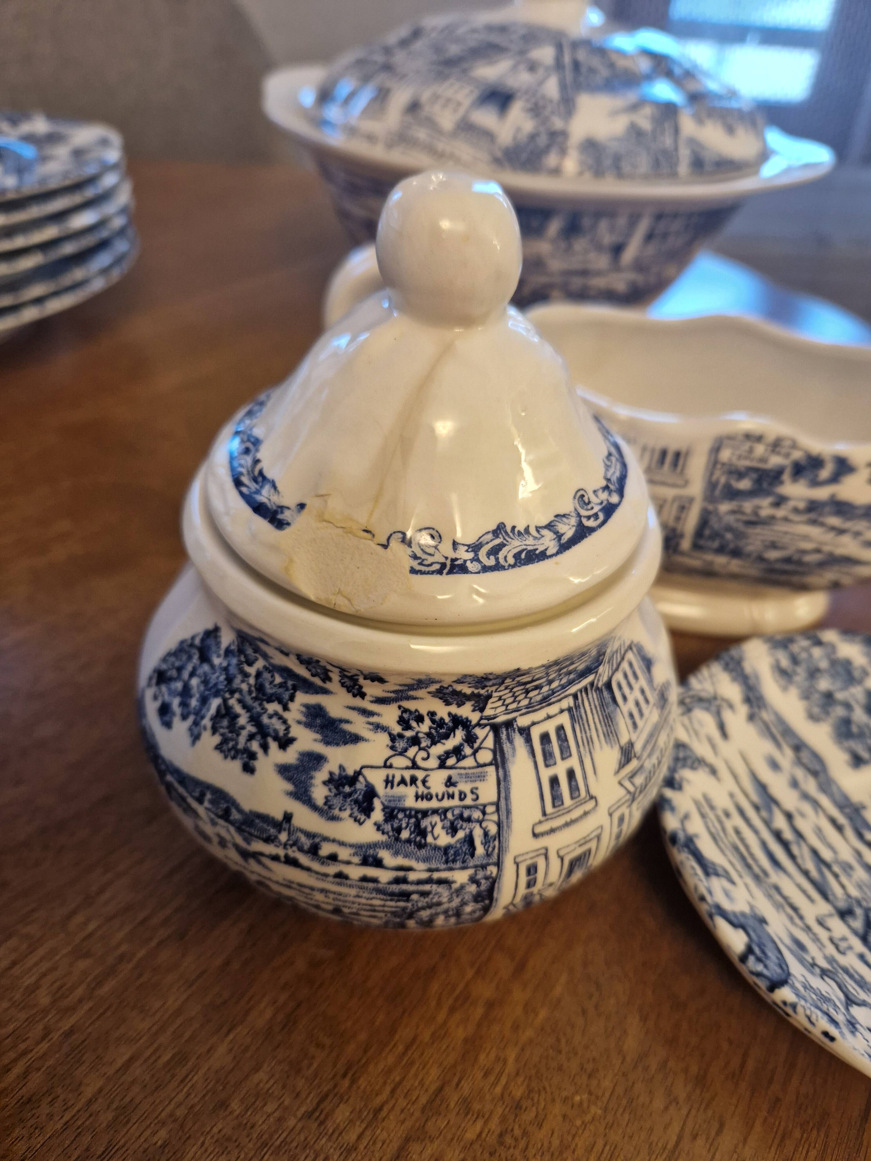 Vintage tableware "English style" Lunéville – Hunters & Pub Hare & Ho