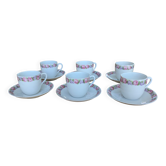 12-piece coffee service in porcelain Victoria from Czechoslovakia