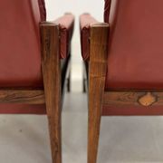 Vintage Danish Lounge Chairs In Rosewood And Leather. 1960s