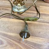 Antique bronze bouillotte lamp – metal shade