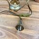 Lampe bouillotte ancienne en bronze – abat-jour métal
