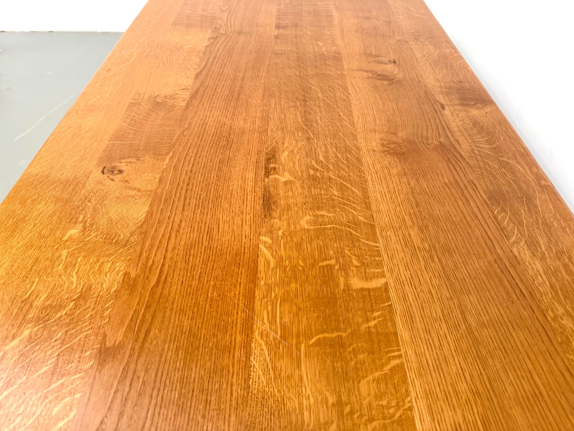 XL brutalist dining table in solid oak