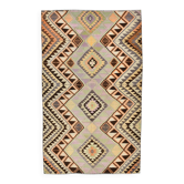 Tapis kilim turc jaune et marron, 172 x 284 cm
