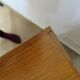Vintage modernist desk - 5 drawers - shelf - 1950s - closure mechanism