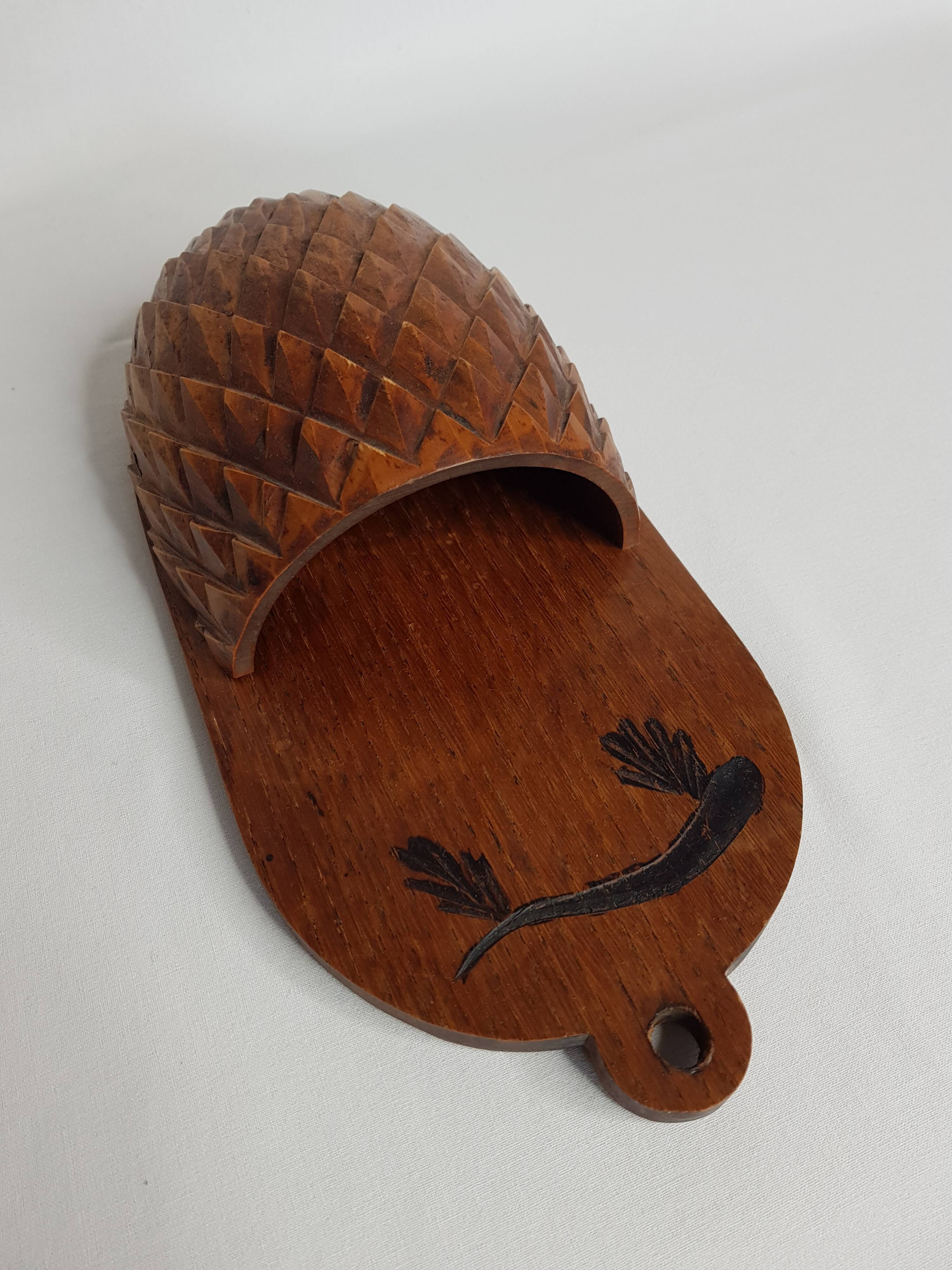 Carved wooden hood signed by J. Pérard and numbered 1900-1910