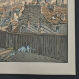 Lithograph by Henri Rivière, Parisian Landscapes, Paris seen from Montmartre