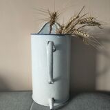 Old wall vase stamped aseptic enamelled sheet metal