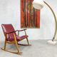 Vintage dutch design rocking chair Louis Van Teeffelen, Webe