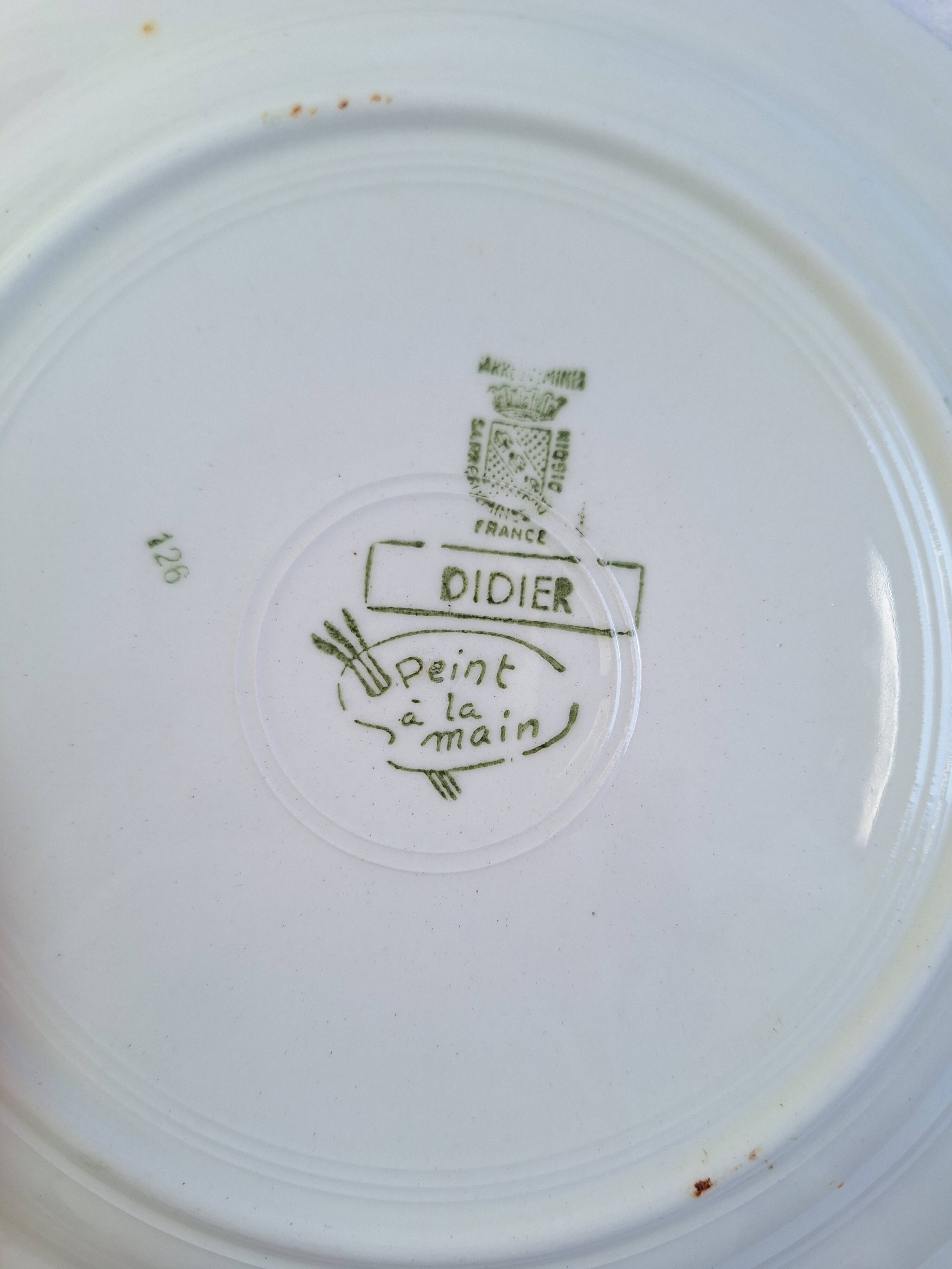 Flat plates Gien, Sarreguemines, Digoin