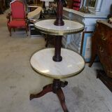 Rotating store floor in mahogany and marble of the nineteenth century