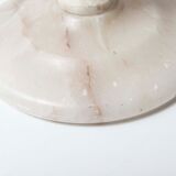 1930 white marble and chrome ashtray