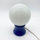 "Ball" lamp in blue lacquered wood, 1980s