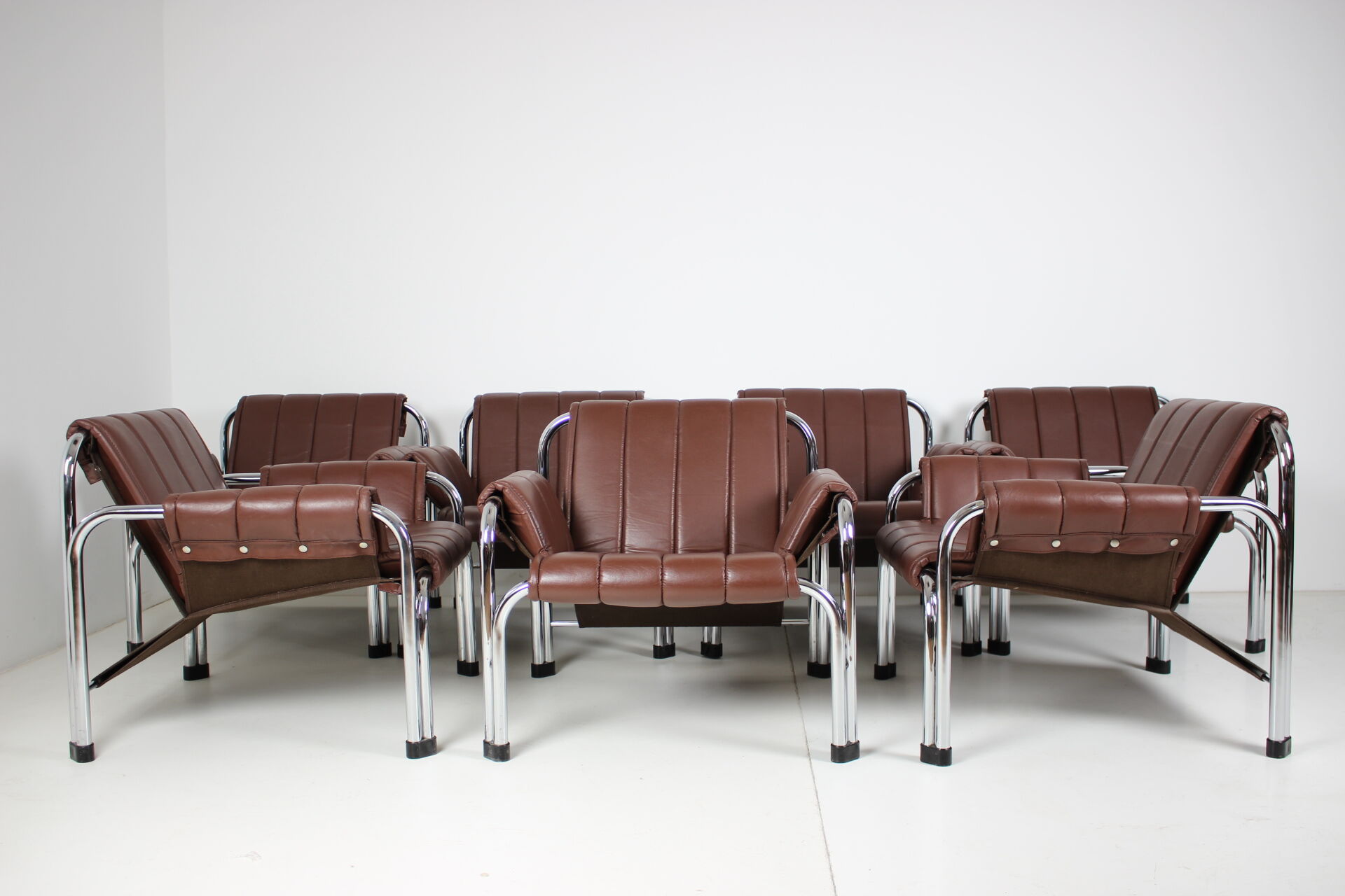 Seven Chrome Armchair Designed by Viliam Chlebo, Czechoslovakia