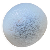 Antique wall ceiling light Clichy white glass semi-spherical