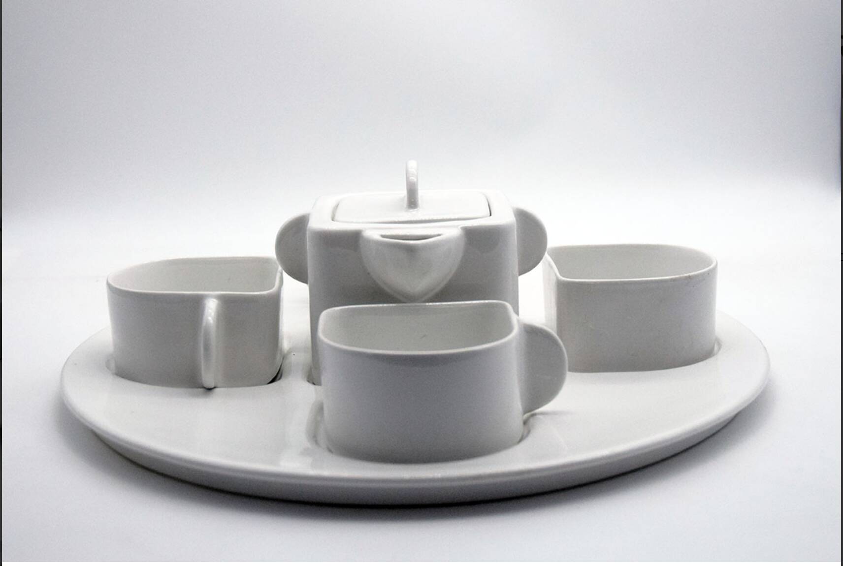 Angelo Mangiarotti for F.lli Brambilla Tea or Coffee Set, 1970s