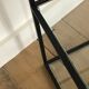 Set de tables bouts de canapé contemporain métal noir et verres sur 3 niveaux
