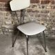 Set of 4 chairs iron and white vinyl 1960 Columbus Creation