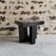 Paire de tables de chevet en bois exotique noirci