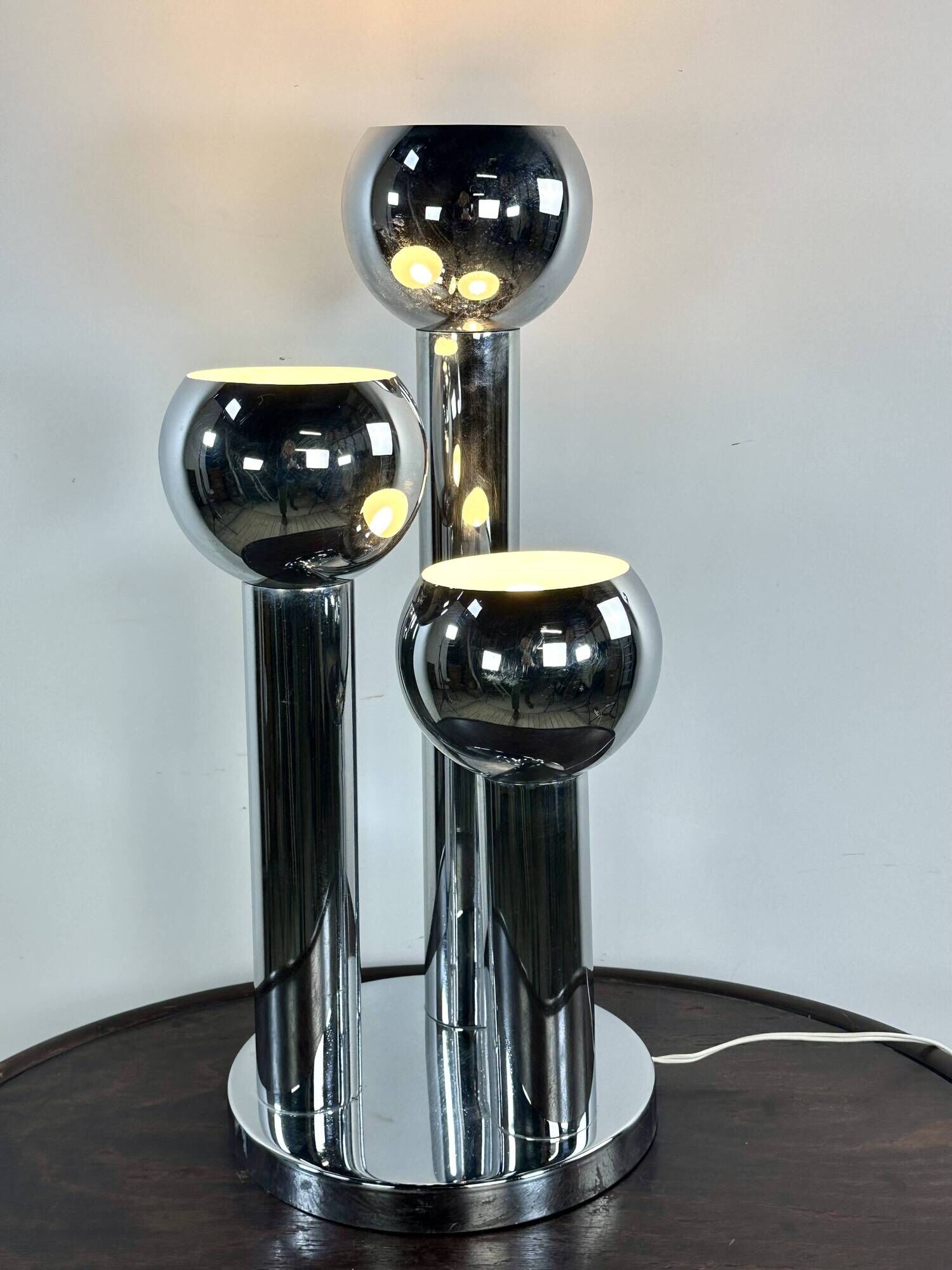Vintage Space Age chrome table lamp 1970s