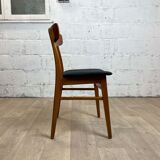 Set of 6 vintage Scandinavian teak dining chairs, 60s