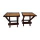 Pair of stools in caning