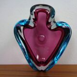 Large Sommerso Murano Glass Ashtray by Flavio Poli, Italy, 1960s