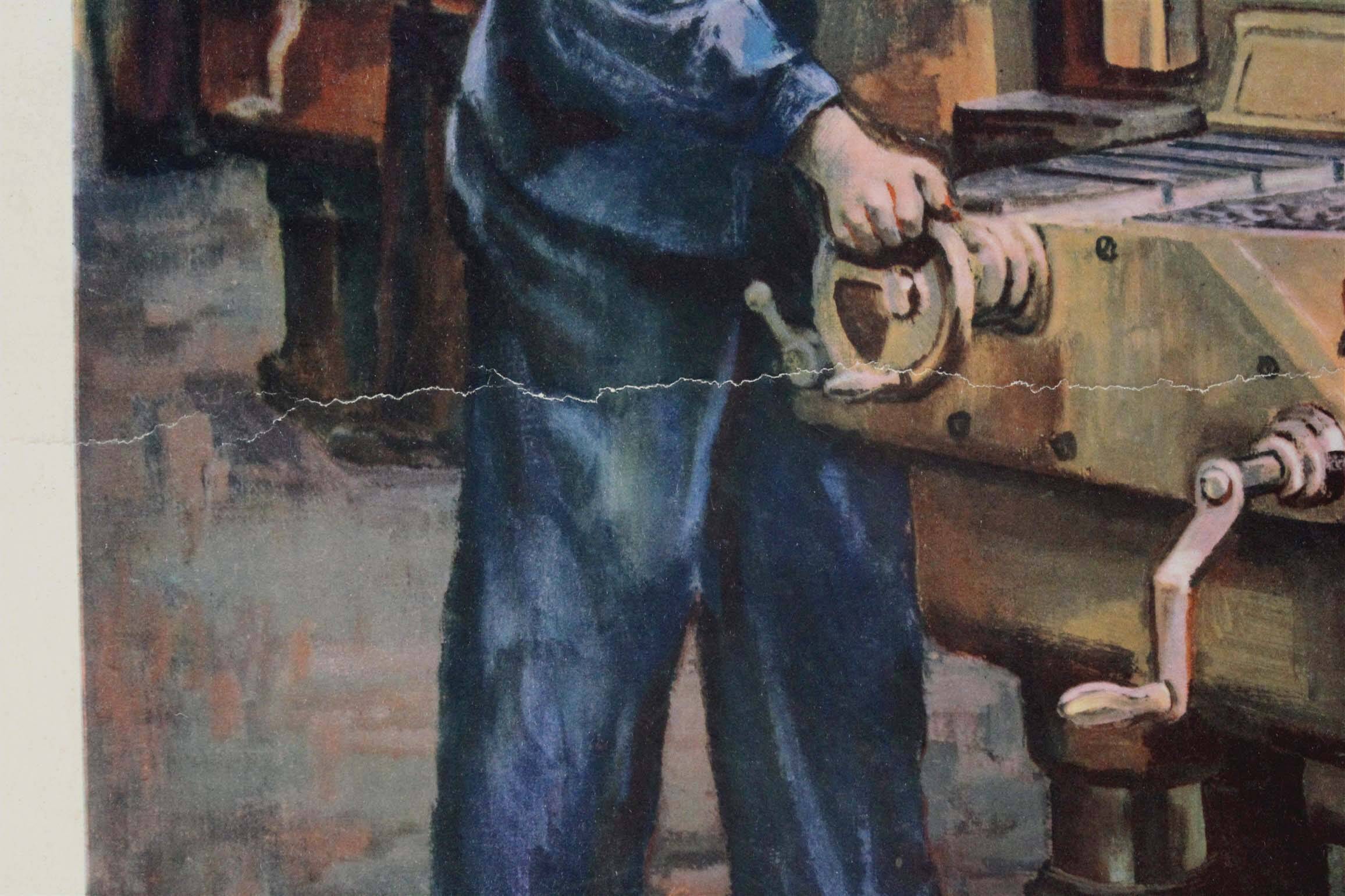 Czech Industrial Poster by Frantisek Bilek, 1950s