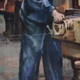 Czech Industrial Poster by Frantisek Bilek, 1950s