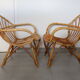 2 fauteuils rotin adulte 1960