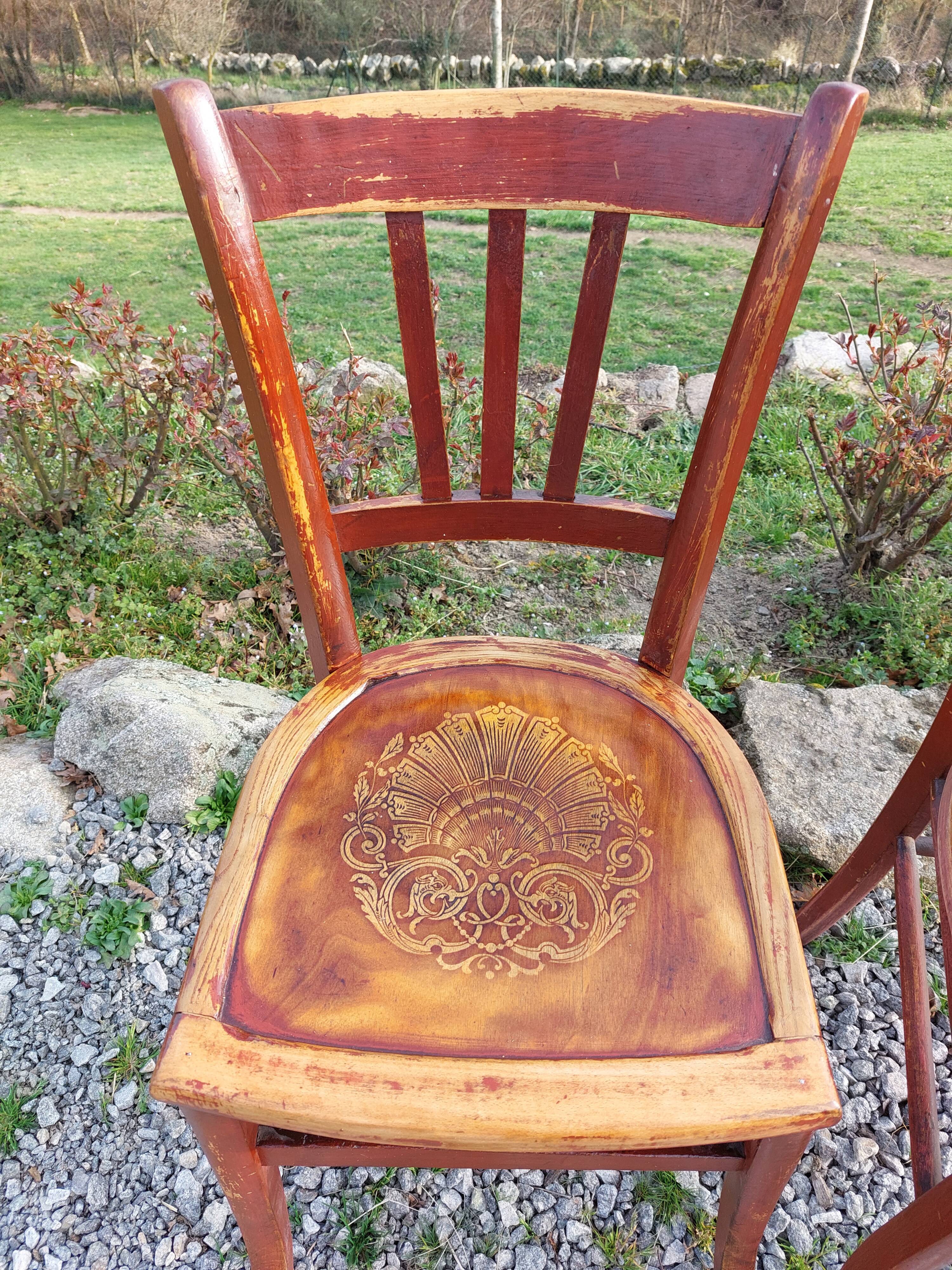 Bistro chairs with patterns