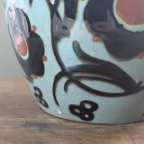 Vase ancien motif floral manufacture Karlsruhe Alfred Kusche