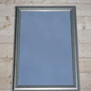 Vintage Bevelled Wall Mirror with Silver Grey Frame