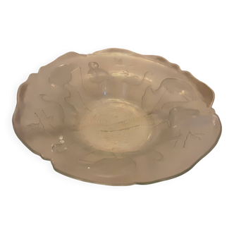 Moulded glass coupe herons