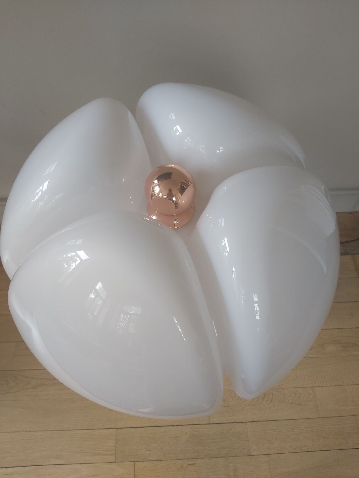 Pipistrello lamp for Martinelli Luce by Gae Alenti, large model copper version, LED
