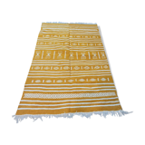 Yellow Moroccan handmade Berber carpet - 100x150cm