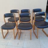 6 vintage Self sled chairs danish