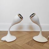 Pair of flexible tulip wall lights designed by Carl Ojerstam