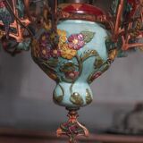 Antique bronze Napoleon III pendant light, 19th century ceiling lamp