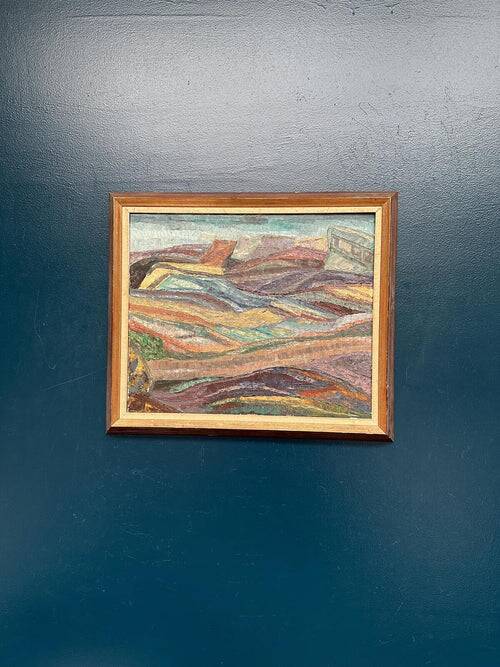 Original  Swedish Oil on Canvas – “Valleys” by Alvar Andersson – Dated 1971