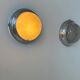 Pair of vintage art deco wall lights, chrome and sandblasted glass, France 1930